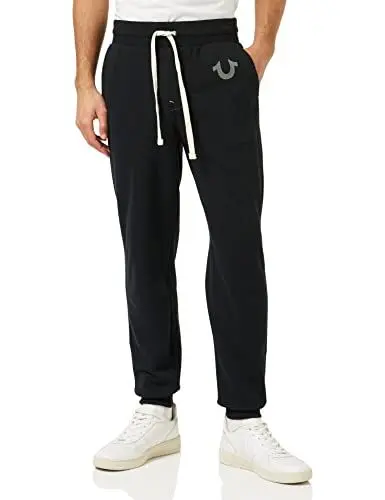Produktbild: True Religion Herren Jogginghose mit klassischem Logo Trainingshose, Schwarz, 36-41