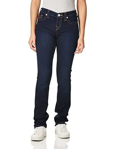 Produktbild: True Religion Damen Billie Mid Rise Straight Leg Rinse Jeans, Minimaler Abrieb, 25