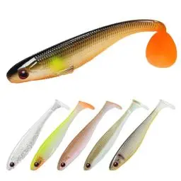 Produktbild: TRUSCEND Angelköder für Bass Forelle Köder Paddel Schwanz Swimbaits Weichplastik Angelköder Süßwasser Salzwasser Jigging Bass Crappie Walleye Lure Gear Angeln Geschenke für Männer