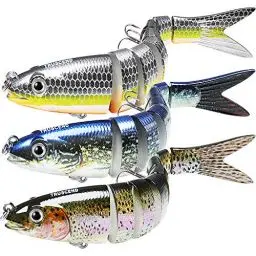 Produktbild: TRUSCEND Kunstköder Hecht, Angelköder Fische Angeln Set, Fisch Köder für Zander Barsch Forellen Wobbler Swimbait, Süßwasser Salzwasser Angelzubehör, Angeln Geschenk für Männer