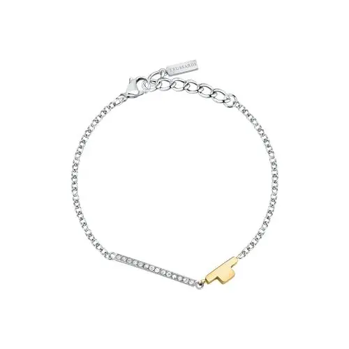 Produktbild: TRUSSARDI T-Logo Damenarmband aus Stahl, Zirkone – TJAXC23