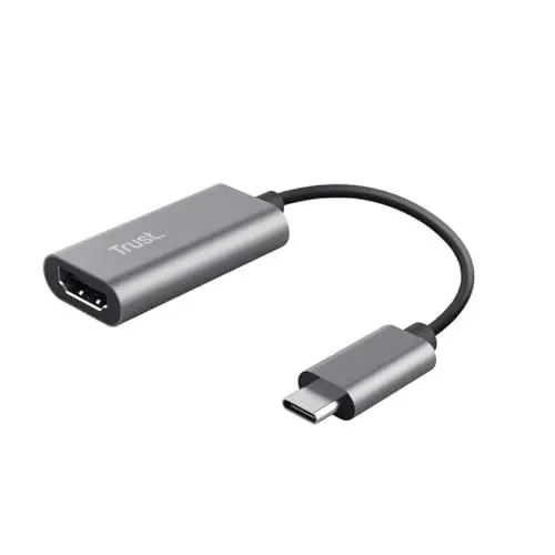 Produktbild: Trust Dalyx USB-C-auf-HDMI-Adapter, Ultra HD 4K Video und Mehrkanal-Audio, für externen HDMI-Bildschirm oder TV-Gerät, PC, MacBook, Chromebook, Laptop