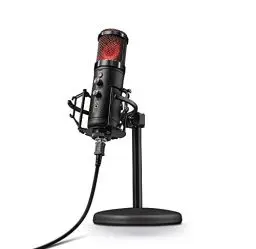 Produktbild: Trust Gaming GXT 256 Exxo USB Gaming Mikrofon für PC, PS4 und PS5 (mit Ständer, Kopfhöreranschluss und Kondersator, RGB LED, für Streaming, Podcast) - schwarz