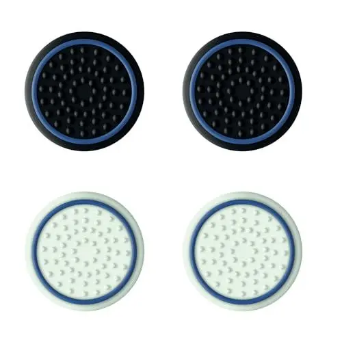 Produktbild: Trust Gaming GXT 266 Analogstick Kappen Joystick (4 Pack), Aufsätze Schutzkappen Controller Thumbstick Griffe, Thumb Grips für PS5/PlayStation 5 Controller (DualSense), Schwarz