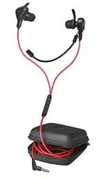Produktbild: Trust Gaming GXT 408 Cobra Gaming-Ohrhörer, In-Ear Kopfhörer mit Kabel 3,5 mm, Abnehmbarer Mikrofon, Gummi-Ohrstöpsel in 3 Größen, für PC, Laptop, Mobile, Konsole, PS4 und Xbox - Schwarz