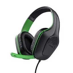Produktbild: Trust Gaming GXT 415PS Zirox Leichtes Gaming Headset für Xbox Series X/S mit 50-mm-Treiber, 1,2 m Kabel, 3,5-mm-Audioanschluss, Over-Ear Kopfhörer mit Kabel - Schwarz/Grün