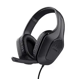 Produktbild: Trust Gaming GXT 415 Zirox Leichtes Gaming Headset mit 50-mm-Treiber für PC, Xbox, PS4, PS5, Switch, Mobile, 2-m-Kabel, 3,5-mm-Audioanschluss, Over-Ear Kopfhörer mit Kabel - Schwarz