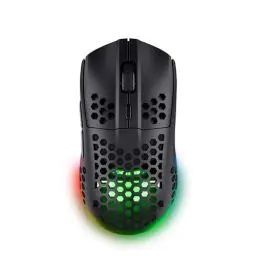 Produktbild: Trust Gaming GXT 929 Helox Kabellose Gaming Maus, Ultraleichte Maus 75g, 80h Dauerbetrieb, 2,4-GHz-Mikro-USB-Empfänger, Einstellbare DPI (800-4800), 6 Programmierbare Tasten, Gaming PC MMO - Schwarz