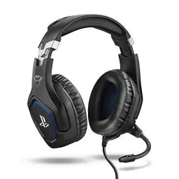 Produktbild: Trust Gaming Headset GXT 488 Forze - Offiziell Lizenziert für Playstation - PS4 und PS5 Headset mit Klappbarem Mikrofon und Einstellbarem Kopfbügel, 3.5mm, Over-Ear Kopfhörer mit Kabel - Schwarz
