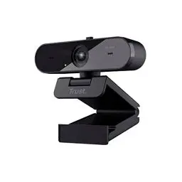 Produktbild: Trust Taxon 2K QHD Webcam aus 85% Recycling-Kunststoff, 2560x1440p USB Kamera PC mit Abdeckung, Autofokus, Weitwinkel, 2 Mikrofone, Videokamera für Konferenzen, Videoanrufe, Skype, Teams, Zoom