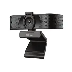 Produktbild: Trust Teza 4K Ultra HD Webcam, 3840x2160 mit 2 Mikrofonen und Autofokus, 30 FPS, USB Plug & Play, Web Kamera für Teams, Zoom, Skype, PC, Laptop, Mac, MacBook - Schwarz