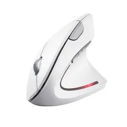 Produktbild: Trust Verto Kabellose Vertikale Maus, Wireless Ergonomische Maus, Vorbeugung Gegen Mausarm/Tennisarm (RSI Syndrom), 800-1600 DPI, Funkmaus für Rechtshänder, PC, Laptop, Mac, mit Batterien - Weiß