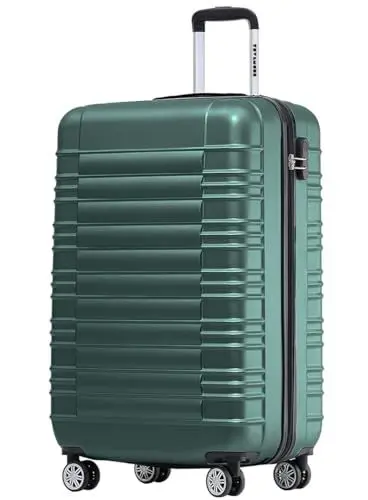 Produktbild: TRVLMORE Koffer & Trolleys - Handgepäck Koffer - Reisekoffer Mit Rollen - Handgepäck Trolley 55x40x20, Hartschalenkoffer Klein, Koffer Handgepäck 55x40x20 Leicht, Trolley Handgepäck, Luggage, Grün