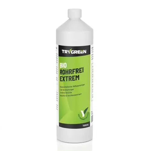 Produktbild: TRYGREEN Bio Rohrfrei Extrem - Abflussreiniger mit Enzymen - 99% biologisch abbaubar - Öko Rohrreiniger ohne aggressive Chemie - Gegen Verstopfungen & Gerüche - 1 Liter
