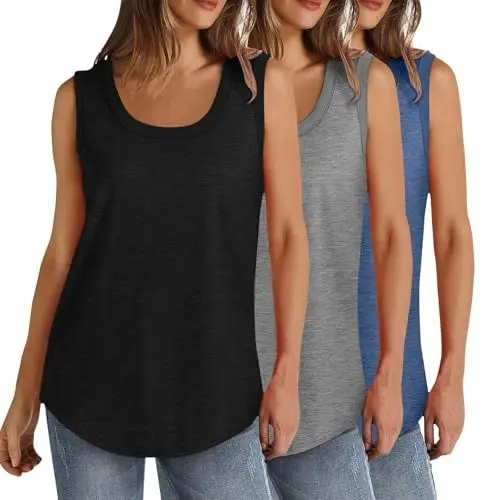 Produktbild: tsaChick Damen Tshirt Sommer Ringelshirt Damen Einfarbig Lässige Regenbogen Tshirt Blusenshirt Damen Kurzarm Rundkragen Ärmellos Rotes Top Oberteil Damen Leinen Set Damen Abendmode 2024 Neu D10196