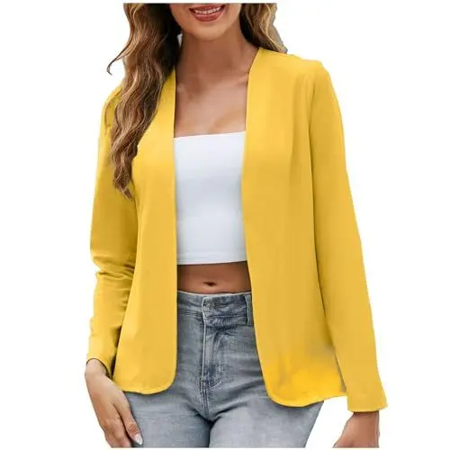 Produktbild: tsaChick Leichte Sommerjacke Damen Jacken Damen Jacke Damen Sommer Kleidung Damen Lange Ärmel Leichte Jacken Damen Sommerjacken Damenjacken Sommer Damenbekleidung Gehrock Damen