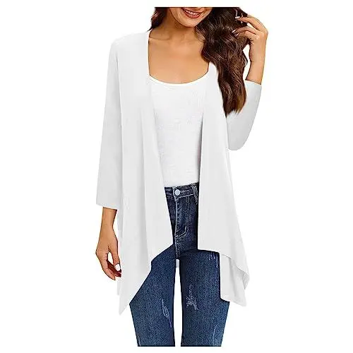 Produktbild: Tsamuo Jeansjacke Damen Lang Umstandsjacke Sweatshirt Jacke Damen Mit Kapuze Hoodie Y2K Fleecemantel Damen Wetterjacke Damen Wasserdicht Atmungsaktiv I Am Kenough Hoodie Damen Jacke Sommer Leicht
