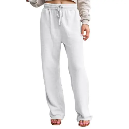 Produktbild: Tsamuo Yoga Hose Damen Outdoor Sporthose Bodybuilding Tanzhose Damen Fahrrad Hose Motocross Cargo Hose Hosen Stretch Hose Damen Wollhose Damen Gefütterte Hose Womens Pants Bottoms Weiß M