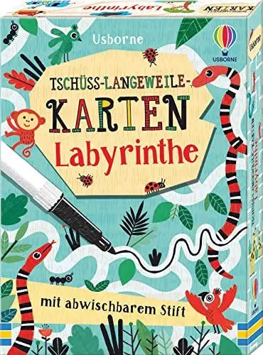 Produktbild: Tschüss-Langeweile-Karten: Labyrinthe: mit abwischbarem Stift