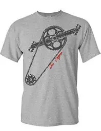 Produktbild: T-Shirt: One Engine - Fahrrad Geschenke für Damen & Herren - Radfahrer - Mountain-Bike - MTB - BMX - Fixie - Rennrad - Tour - Outdoor - Sport - Urban - Motiv - Spruch - Fun - Lustig, Grau Meliert, XXL