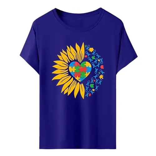 Produktbild: Tshirt Damen Angebot Bluse Damen Elegant Bedrucktes T-Shirt Damen Pullover Damen Braun V Ausschnitt Fitness Shirts Damen Crop Top Teenager Mädchen Leinenbluse Damen Gruen Damenbekleidung Sale