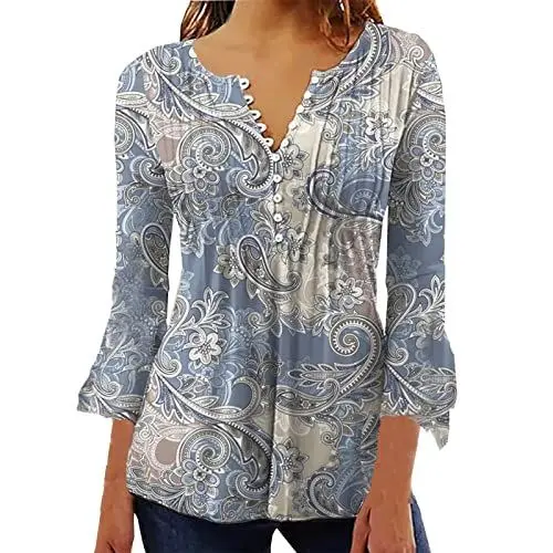Produktbild: Tshirt Damen T-Shirts für Damen T-Shirt Set for Women Tweed Blazer Damen Damen Bluse Schwarz Oversized Hemdbluse Damenbekleidung Frühling Oberteile Damen Hellblaue Bluse Grau L
