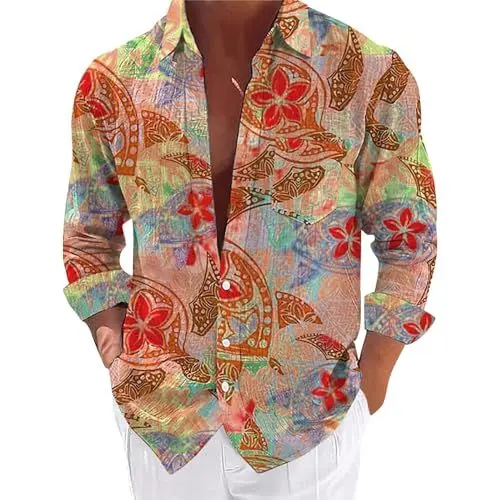 Produktbild: Herrenhemden Bodybuilding Hemd Herren Sommer Herren Hemd Zitrone Farben Hawaii Hemd Männer Long Tshirt Herren Big and Tall Herren Tshirt Herren Set Angebote Langarmshirt Jungen