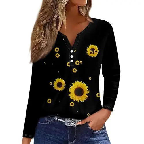 Produktbild: T-Shirts für Damen Hemdbluse Damen Weisse Blusen Damen Weißes T-Shirt Damen Blusen Sommermantel Damen Tweed Blazer Damen Oversize Shirt Damen Travel Outfit Damen Strickjacke Schwarz M