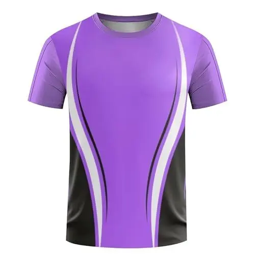 Produktbild: T-Shirts für Herren Kurzarm Tshirt T Shirt Kurzarmshirt Sportshirt Laufshirt Poloshirt Für Männer und Frauen! Modischer Sporttrend: T-Shirt mit 3D-Tischtennis-Aufdruck Uhr Fitness