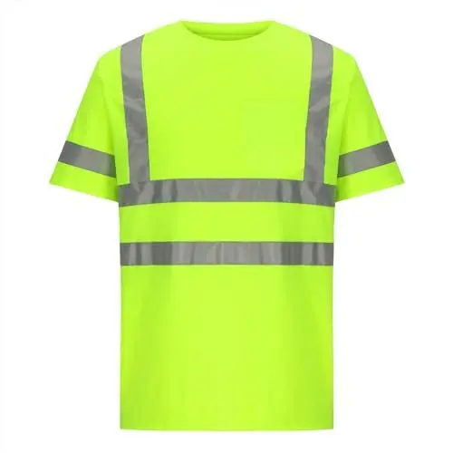 Produktbild: T-Shirts für Herren Warnschutz T-Shirt Kurzarm Arbeitshemd Leichte Arbeitsshirts Freizeit Kurzarmshirt Warn Tshirt Regular Fit Shirt Rundhals Arbeitsshirts Sale 01 Grün S