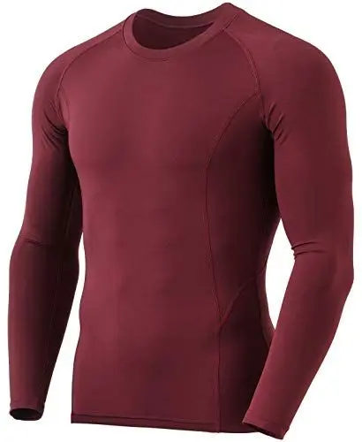 Produktbild: TSLA Thermale Kompressionsunterwäsche Wintergear Sport Langarm-Shirt mit Fleece-Futter für Herren, Yud54 1pack - Brick, XL