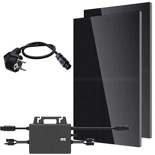 Produktbild: TSUN Solarmodul 300 380 410W Balkonkraftwerk Solaranlage PV Mikro Inverter, Micro Inverter (neu):TSUN 800W, Solarmodul :410W Monokristallin