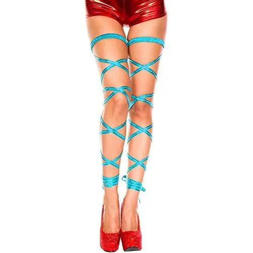 Produktbild: TSWRK Damen Strumpfband Sexy Bein Elastische Halterlose Wickel Strümpfe Punk Rock Gothic Wrap Set String