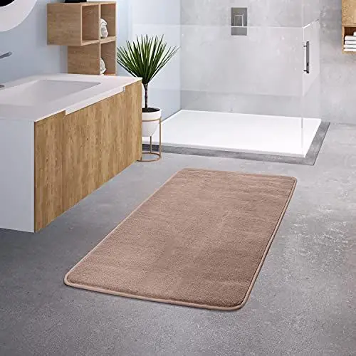 Produktbild: Badezimmer Badematte Duschmatte rutschfest Waschbar Memory Schaum Stein Muster, Farbe: Beige 3, Größe:60x100 cm