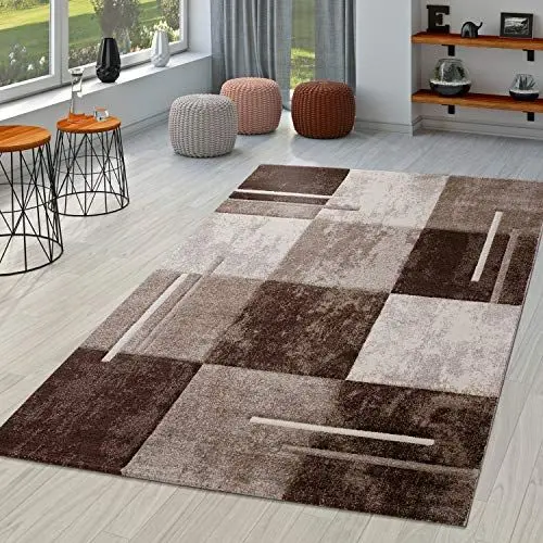 Produktbild: TT Home Moderner Teppich Wohnzimmer Milano mit Konturenschnitt in Braun Beige Creme, Größe:200x290 cm
