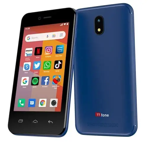 Produktbild: TTfone TT20 Smart 3G Mobiltelefon mit Android GO - 8 GB - Dual SIM - 4 Zoll Touchscreen (Blau)
