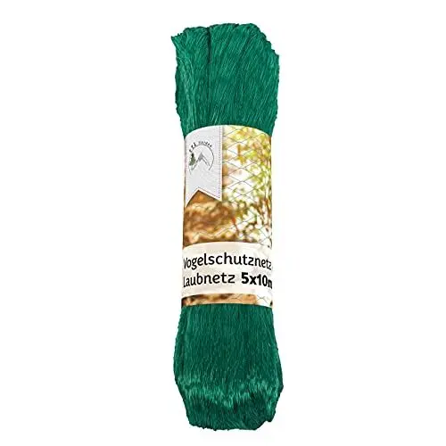 Produktbild: TTL Garden 5 x 10 m Vogelschutznetz Laubnetz grün - feinmaschig 20x20mm besonders reißfest Teichnetz Gartennetz Laubschutznetz Obstbaumnetz für Vogelabwehr Beetschutz, engmaschig