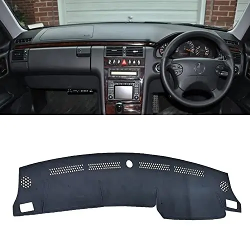 Produktbild: TTOILS Leder-Armaturenbrett-Abdeckung, Armaturenbrett-Matten-Teppich, für Mercedes-Benz E-Klasse W210 E280 E300 E400 1996–2003, Zubehör