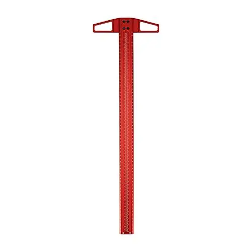 Produktbild: T-Typ Holzbearbeitungslineal Dimensionale Messung Maßstäbe Winkel Winkelmesser Lochpositionierung Anreißlehre Aluminiumlegierung Tischler Messen Markierwerkzeug(600mm (T600))