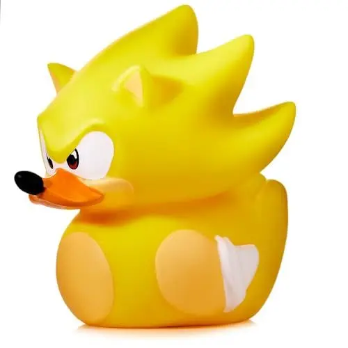 Produktbild: TUBBZ Mini Super Sonic Sammelfigur aus Vinyl-Gummi-Ente - Offizielles Sonic The Hedgehog Merchandise - Kinderfernsehen, Filme & Videospiele