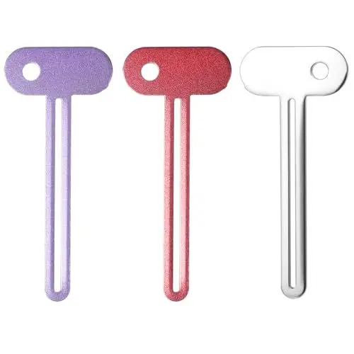 Produktbild: Tubenquetscher Edelstahl Tubenausdrücker Tubenaufroller Tubenpresse Toothpaste Squeezer Tubendreher Tube Squeezer Zahnpasta Quetscher Tubenquetscher Metall für Kosmetik Schuhcreme Handcreme 6 Stück