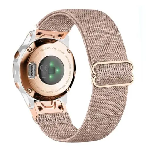 Produktbild: TUCOMO Nylon Armband für Garmin Fenix 7S / Fenix 6S / Fenix 6S / Descent Mk2S, 20mm Quick Fit Weiches ElasEtisches Dehnbare Ersatzband für Garmin epix Pro 42mm Herren Damen