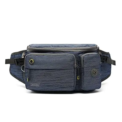 Produktbild: Bauchtasche Herren,Gürteltasche Herren,Bauchtasche Mit Flaschenhalter,Schwarz,Handy Gürteltasche,Bauchtasche Hund,Hüfttaschen