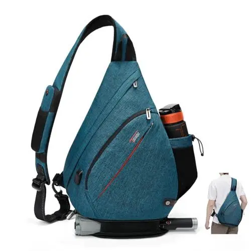 Produktbild: TUDEQU Sling Bag Herren Groß,8 Pockets Schulterrucksack Herren,19L Sling Rucksack Herren,Umhängetasche Herren,Schultertasche