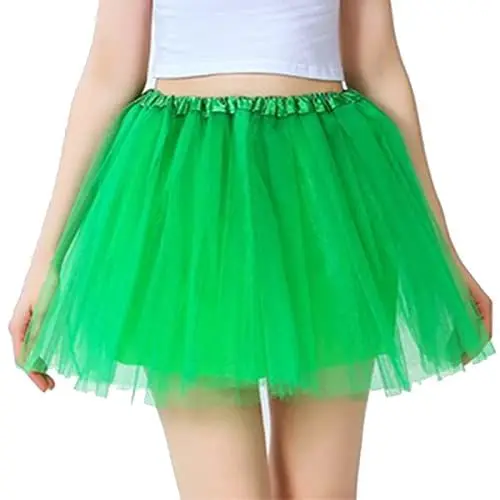 Produktbild: Tüllrock Damen,Tutu Damen,Unterrock Rock Ballet Blase Tanzrock Tanzkleid Ballkleid Kurz RetroPetticoat Tutu,Minirock Retro Unterrock Ballet Grün