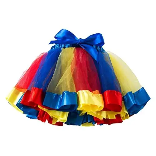 Produktbild: Tüllrock Damen Schwarz Damen Bonbonfarbe, Mehrfarbiger Rock, Stützhalbkörper, Puff Petticoat, Bunter Tutu Rock Aus Tüll Bleistift Minirock Tütü Damen Schwarz Weis 50 Cent Artikel