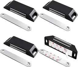 Produktbild: Tür Magnet Magnetschnäpper Selbstklebend Jiayi 4 Stück Kein Bohren Magnete für Schranktüren Türmagnete für Möbel Stark Magnetverschluss Schrank Magnete Schrankmagnete Schubladen Magnet Türschließer
