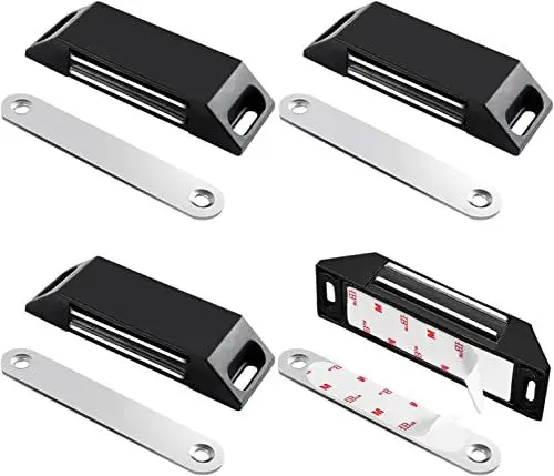 Produktbild: Tür Magnet Magnetschnäpper Selbstklebend Jiayi 4 Stück Kein Bohren Magnete für Schranktüren Türmagnete für Möbel Stark Magnetverschluss Schrank Magnete Schrankmagnete Schubladen Magnet Türschließer