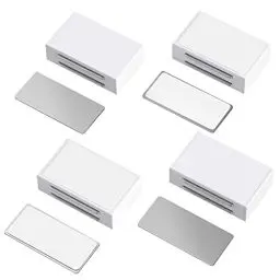Produktbild: Tür Magnete für Schranktüren Selbstklebend Jiayi 4 Stück Aktualisiert Türmagnete für Möbel Magnetschnäpper Stark Schrankmagnete Magnetverschluss Schubladen Magnet Türschließer Verschluss Weiß