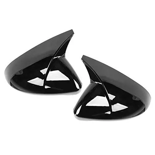 Produktbild: Tür Rückspiegel Abdeckkappe Seitenspiegel Abdeckkappen Außenspiegel Abdeckungen Schutzgehäuse Horn Style Fit für MK7/MK7.5 GTD R 2013-2020(Schwarz)
